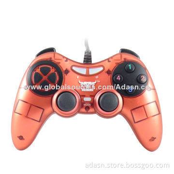 PC USB Wired Game Joystick with Dual Shock, Fashionable Design, Various Colors, Factory Cheap Price